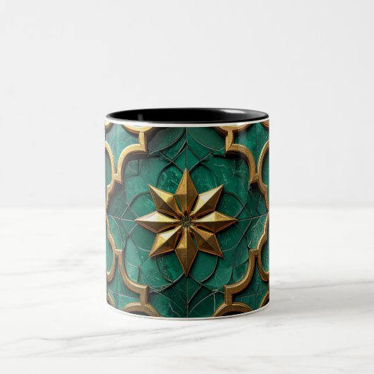 Emerald Green Moorish Geometric Art MUG (Centre)