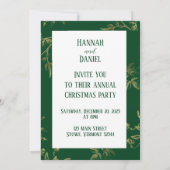 Emerald Green Nutcracker Kerstfeestdag Kaart (Achterkant)