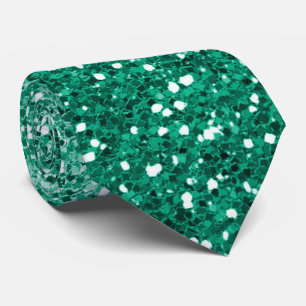 Emerald Green Ombre Parties scintillant Cravate