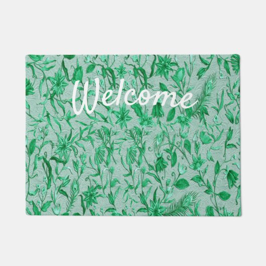 Emerald Green op een beeldhouwtextuur Deurmat (Voorkant)