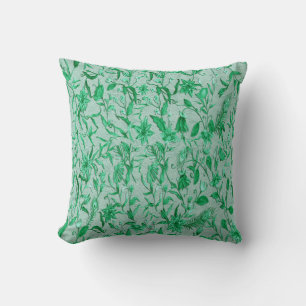Emerald Green op een beeldhouwtextuur Kussen