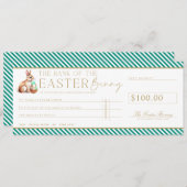 Emerald Green Paascheque Cadeaubon Kaart (Voorkant / Achterkant)