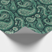 Emerald Green Paisley Cadeaupapier (Hoek)