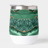 Emerald Green Parties scintillant en or Marbre Nom (Droite)