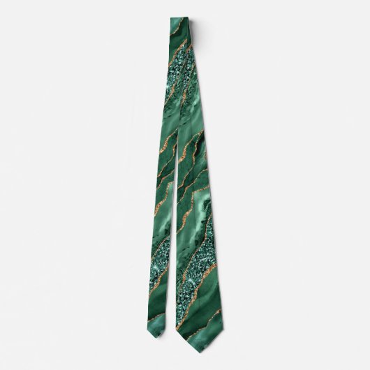 Emerald Green Parties scintillant or Cravate en ma (Dos)