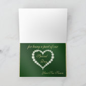 Emerald Green Peacock Dank u wel Bedankkaart (Binnen)