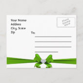 Emerald Green Peacock Enregistrer la date Carte po (Dos)