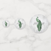 Emerald Green Peacock Mariage Confetti (Devant)