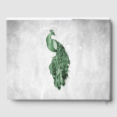 Emerald Green Peacock Mariage livre d'hôtes (Verso)