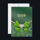 Emerald Green Peacock RSVP<br><div class="desc"></div>