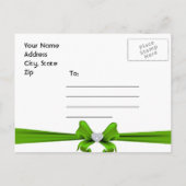 Emerald Green Peacock Save the Date Briefkaart (Achterkant)