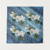 Emerald Green Peacock Silk bouquets Wandkleed (Voorkant (horizontaal))