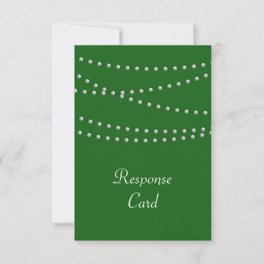 Emerald Green Pearls RSVP (Devant)