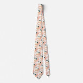 Emerald Green Peony Floral Pattern Wedding Stropdas (Voorkant)