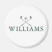 Emerald Green Personalized Name Golf Clubs Magneet (Voorkant)