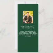 Emerald green photo fun faits carte de menu d'anni (Dos)