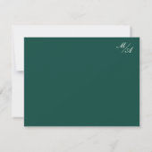 Emerald Green Photo Mariage Enregistrer la carte D (Dos)