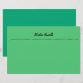 Emerald Green Plain Bedrijf Briefpapier (Voorkant / Achterkant)