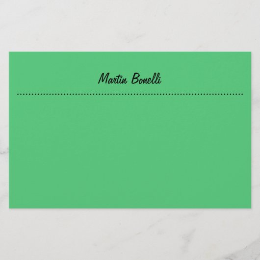 Emerald Green Plain Bedrijf Briefpapier (Voorkant)