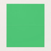 Emerald Green Plain Kalligrafie Naam Aangepast Visitekaartjes (Binnenkant ongevouwen)