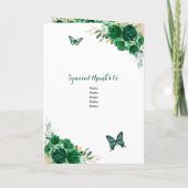 Emerald Green Princess 15 Años Programma Sjabloon (Achterkant)