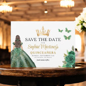 Emerald Green Princess Quinceañera Bewaar de datum Save The Date
