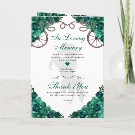 Emerald Green Programme Charro Quinceañera (Dos)