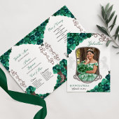 Emerald Green Programme Charro Quinceañera