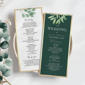 Emerald Green Programme de mariage botanique