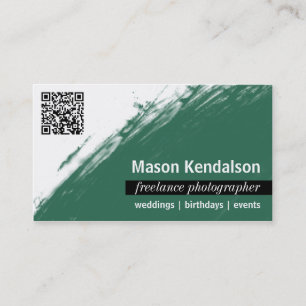 Emerald Green QR CODE Fotograaf Visitekaartje