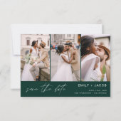 Emerald Green QR-code Save the Date 4 Foto (Voorkant)
