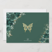 Emerald Green Quinceañera Carte de remerciements p (Dos)