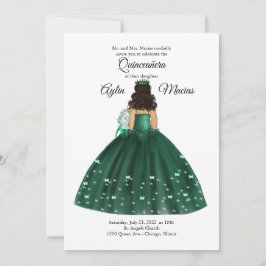 Emerald Green Quinceanera Gown Kaart