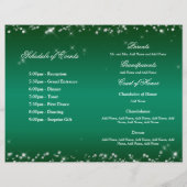 Emerald Green Quinceanera-programma (Achterkant)