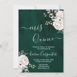 Emerald Green Quinceanera Uitnodiging