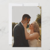 Emerald Green Romantic Foto achterste bruiloft - G Kaart (Achterkant)