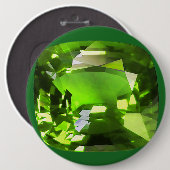 Emerald Green Ronde Button 6,0 Cm (Voorkant /achterkant)