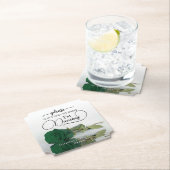 Emerald Green Roos Neem mijn Drink bruiloft niet Kartonnen Onderzetters (Insitu)