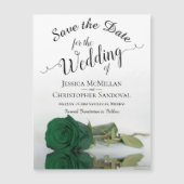 Emerald Green Roos Wedding Save the Date Magnet (Voorkant)