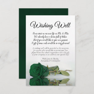 Emerald Green Roos Wedding Wishing Well Poem Informatiekaartje