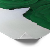 Emerald Green Rose Chic Alphabétique Tableau de si (Coin)