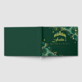 Emerald Green Rose Floral Swirl Quinceanera Or (Complet)