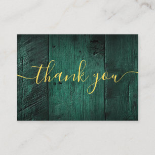 Emerald Green Rustic Barn Wood Wedding Dank u Plaatskaartje