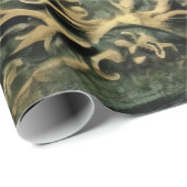 Emerald Green rustieke Steampunk klok (1) Cadeaupapier (Rol Hoek)