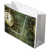 Emerald Green rustieke Steampunk klok (4) Groot Cadeauzakje (Voorkant Gekanteld)