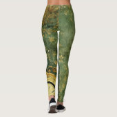 Emerald Green rustieke Steampunk klok (6) Leggings (Achterkant)