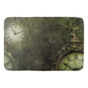 Emerald Green rustieke Steampunk klok (9) Badmat