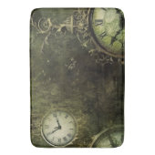 Emerald Green rustieke Steampunk klok (9) Badmat (Voorkant Verticaal)