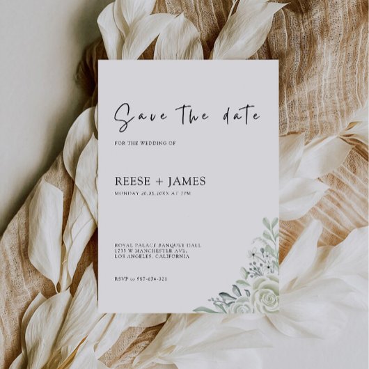 Emerald Green Save the Date Sjabloon Kaart