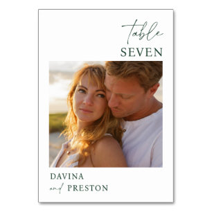 Emerald Green Script MINIMALE FOTO Kaart